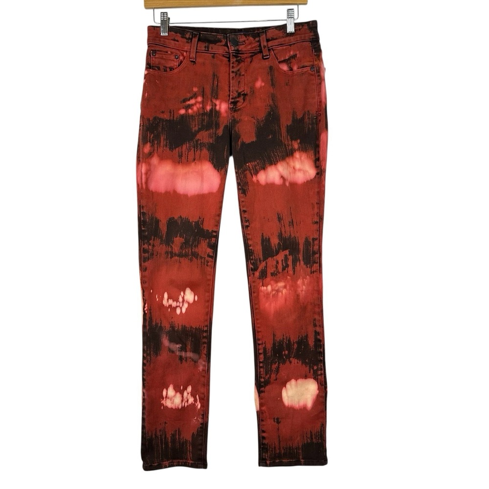 NYDJ Legging Jeans Y2K Grunge Abstract Brushstroke Tie Dye Skinny Stretch USA